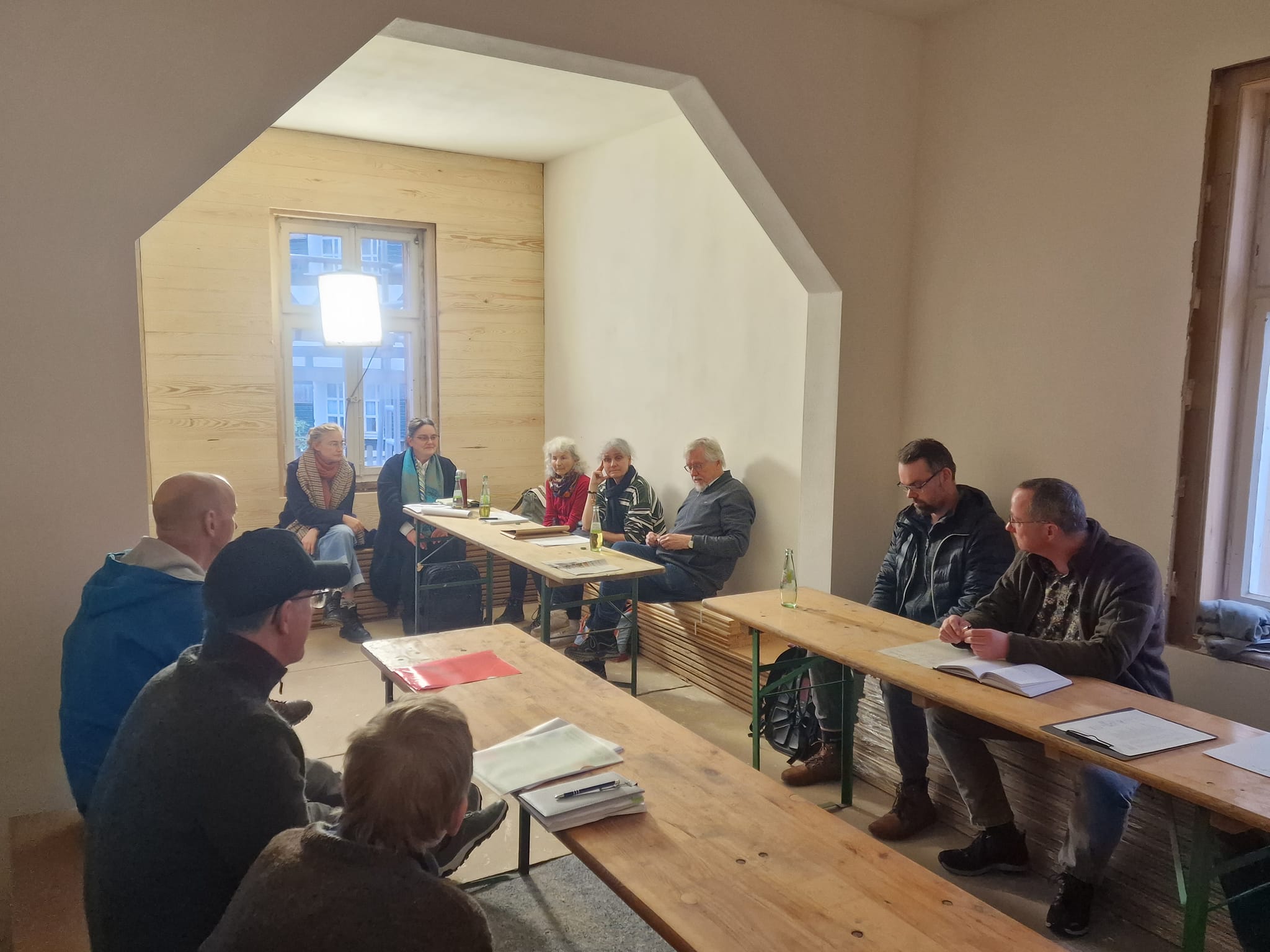 Klimaschutzpatensitzung im Fachwerkhaus Rohbau